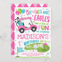 Golf Cumpleaños Hole In One Golf Primer Fiesta Cum