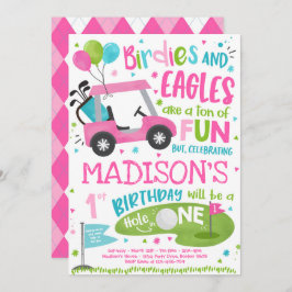 Invitación Golf Cumpleaños Hole In One Golf Primer Fiesta Cum