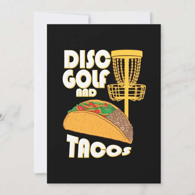 Invitación Golf De Disco Y Tacos (Anverso)