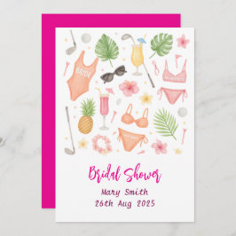 Invitación Golf de Hawái temática Bridal Shower Bachelorette