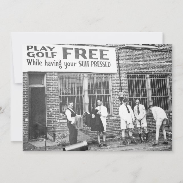 Invitación Golf del juego libre (mientras que haciendo su (Anverso)