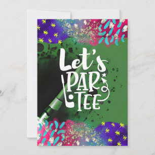 Invitación Golf Divertido diciendo para el golfista