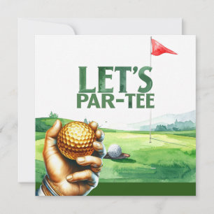 Invitación Golf Fiesta de Putting Green de Par-Tee