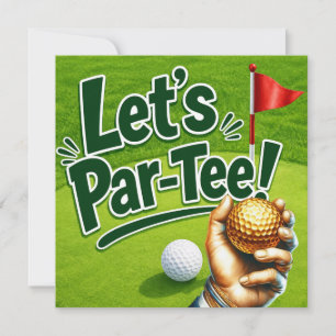 Invitación Golf Fiesta de Putting Green de Par-Tee