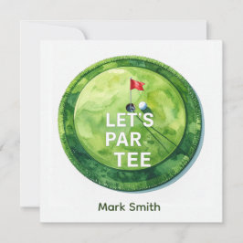 Invitación Golf Fiesta de Verdes de Putt Par-Tee