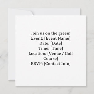 Invitación Golf Florida con temática de jubilación de flamenc