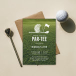 Invitación Golf Golfer Golfing Minimalistas Hombres 30 cumple<br><div class="desc">Ideas de cumpleaños 30 para los hombres: una invitación a la fiesta de cumpleaños 30 para el golfo, con un ilustracion de una pelota de golf en una vista extrema, en un campo de golf de fondo. Una moderna y elegante invitación de cumpleaños número 30 para tu marido, novio, pareja,...</div>
