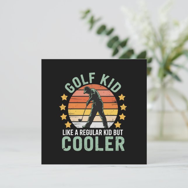 Invitación Golf Kids Funny Young Golfer & Golfing Lover Gift  (Anverso de pie)