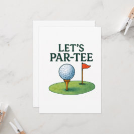 Invitación Golf Let’s Par-Tee Party Golf Theme 