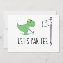 Golf Let's Par tee 1er cumpleaños Dinosaurio golf