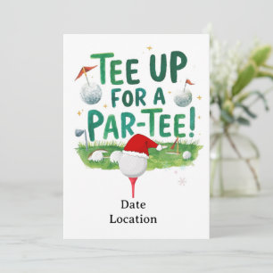 Invitación Golf Let's Par tee for Navidades