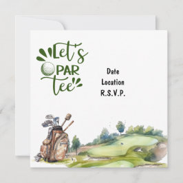 Invitación Golf Let's Par Tee para fiesta golfista