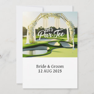 Invitación Golf Let's Par Tee texto on Putting Green