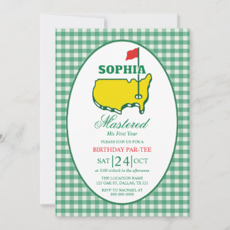 Invitación Golf Mastered Birthday Par-tee Invitation