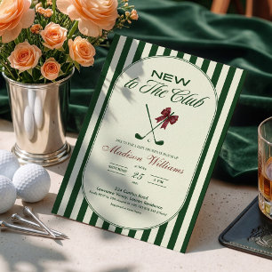 Invitación Golf "NOVATA EN EL CLUB" FIESTA PARA BEBÉ