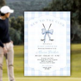 Invitación Golf nuevo en el club shower para bebé niño con cu