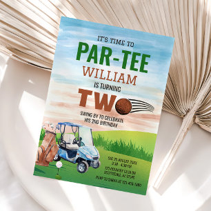 Invitación Golf PAR-TEE 2º cumpleaños