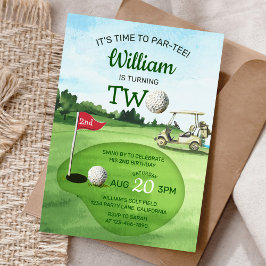 Invitación Golf PAR-TEE 2º cumpleaños