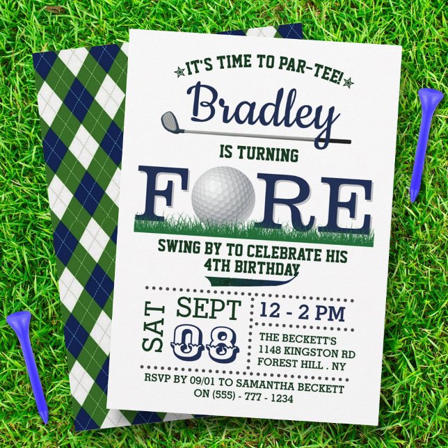 Invitación Golf PAR-TEE 4º cumpleaños (Subido por el creador)