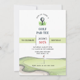 Invitación Golf PAR- TEE Birthday party