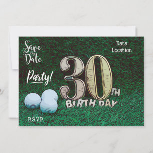 Invitación Golf Par tee fiesta 30 cumpleaños al golfista