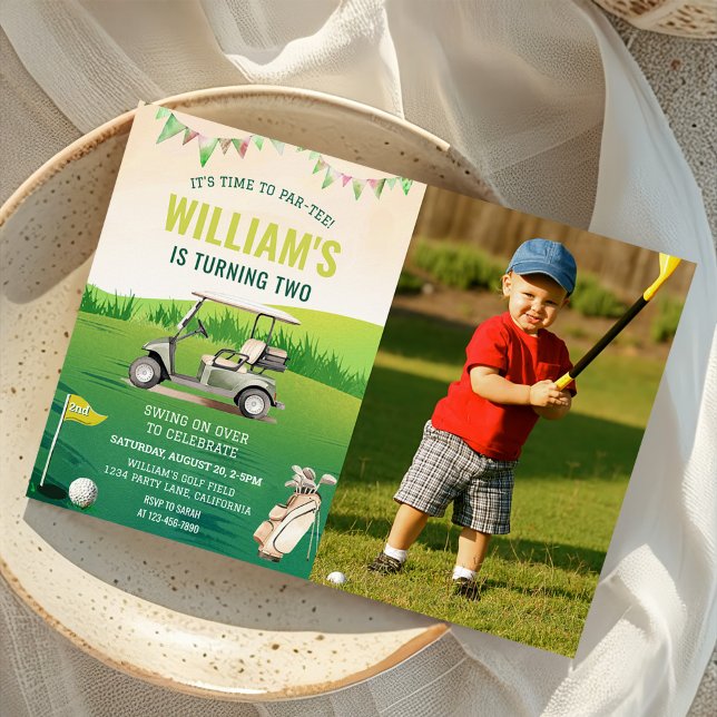 Invitación Golf PAR-TEE Foto de cumpleaños número 2 (Subido por el creador)
