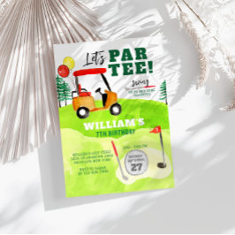 Invitación Golf Par-tee Swing By Boy Kids Cumpleaños