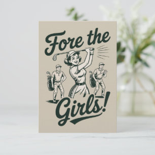 Invitación Golf para las chicas lindo divertido golf femenino