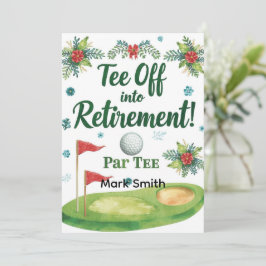 Invitación GOLF RETIREMENT Tee off ParTee para golfista