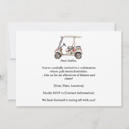 Invitación Golf  Retro Golf Chic: Woman Golfer at the Green