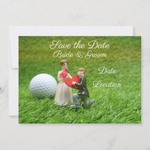 Invitación Golf Salven al novio de la cita y a la novia con a