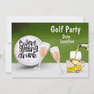 Invitación Golf Salven la fecha para la fiesta de la soltera