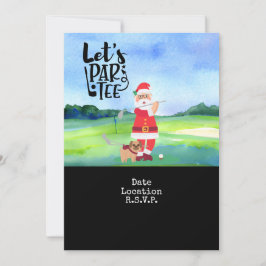 Invitación Golf Santa Claus Navidades Fiesta de vacaciones fe