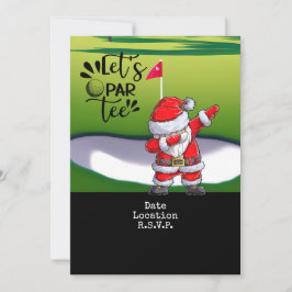 Invitación Golf Santa Claus Navidades Fiesta de vacaciones fe
