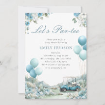 Golf Vamos a Par-tee Azul Baby Shower