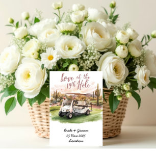 Invitación ¡Golf Vamos a Par-Tee! Boda de Golf en Arizona