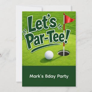 Invitación Golf Vamos a Par-Tee Fiesta en Putting Green