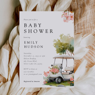 Invitación Golf Vamos a Par-tir Baby Shower