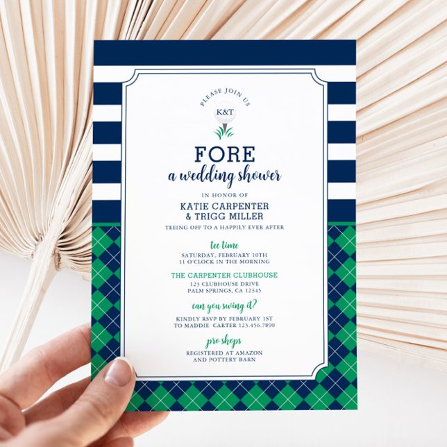 Invitación Golf Wedding Couples Shower Invitation (Golf Wedding Shower Invitation)