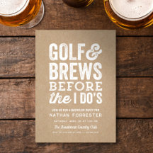 Golf y cervezas antes de la despedida de soltero d