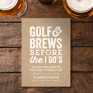 Invitación Golf y cervezas antes de la despedida de soltero d