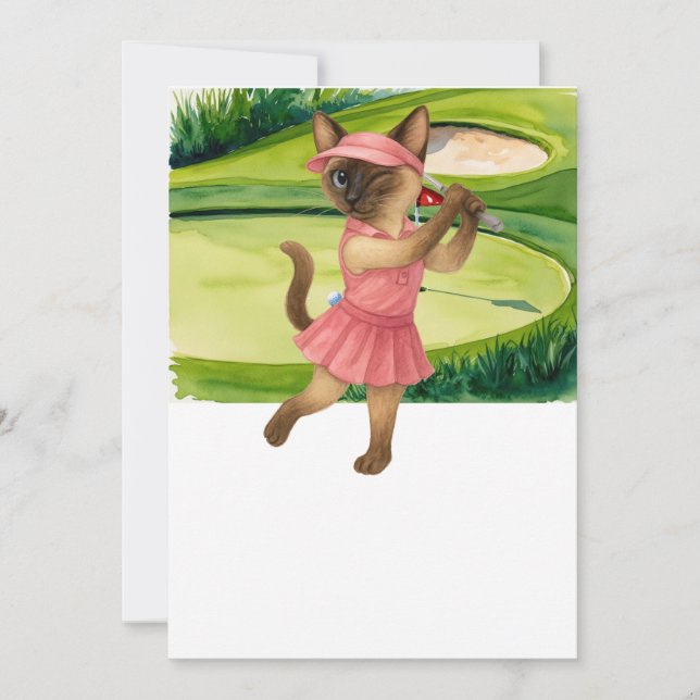 Invitación Golfer Cat  tournament (Anverso)