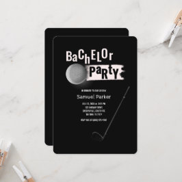 Invitación Golfer groom Golf Bachelside Party Birthday Par-Te