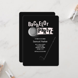 Invitación Golfer groom Golf Bachelside Party Birthday Par-Te