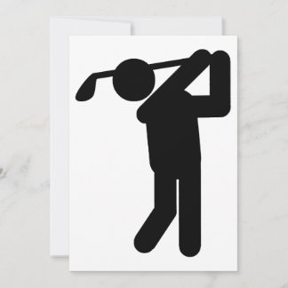 Invitación Golfer masculino - Símbolo de golf