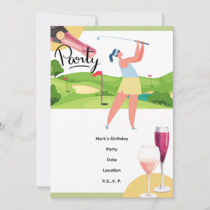 Invitación Golfer Par Tee por Fiesta