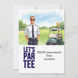 Invitación GOLFER Pilot Aviation Industry Golfer 