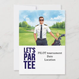Invitación GOLFER Pilot Aviation Industry Golfer 