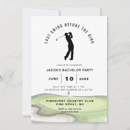 Invitación Golfing Bachelor Party