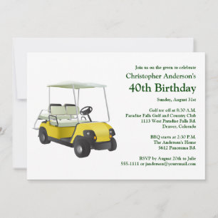 Invitación Golfing del cumpleaños del golf del